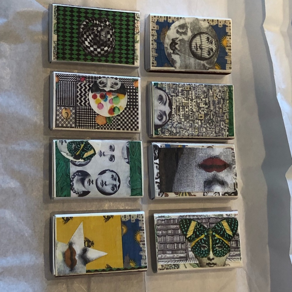 Custom handmade Fornasetti matchboxes